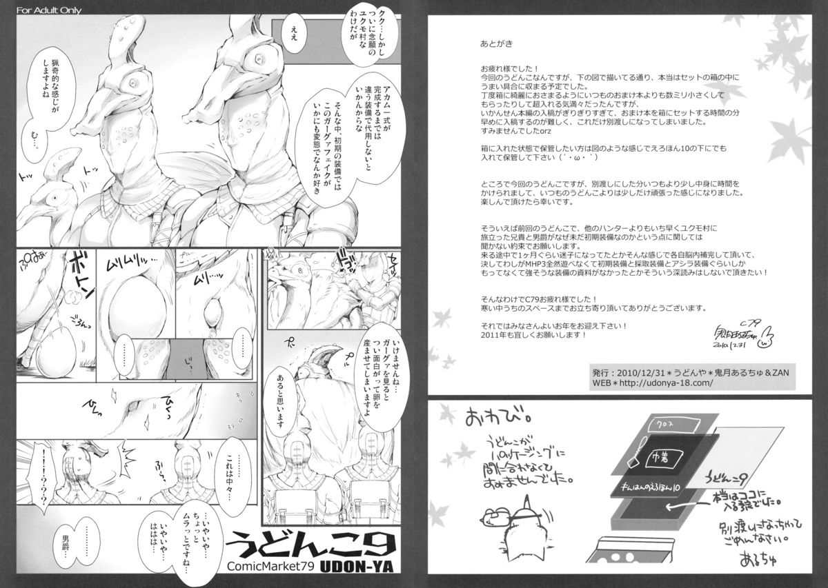 (C79) [UDON-YA (Kizuki Aruchu)] Udonko Vol.9 (Monster Hunter) (C79) (同人誌) [うどんや (鬼月あるちゅ)] うどんこ Vol.9 (モンスターハンター)