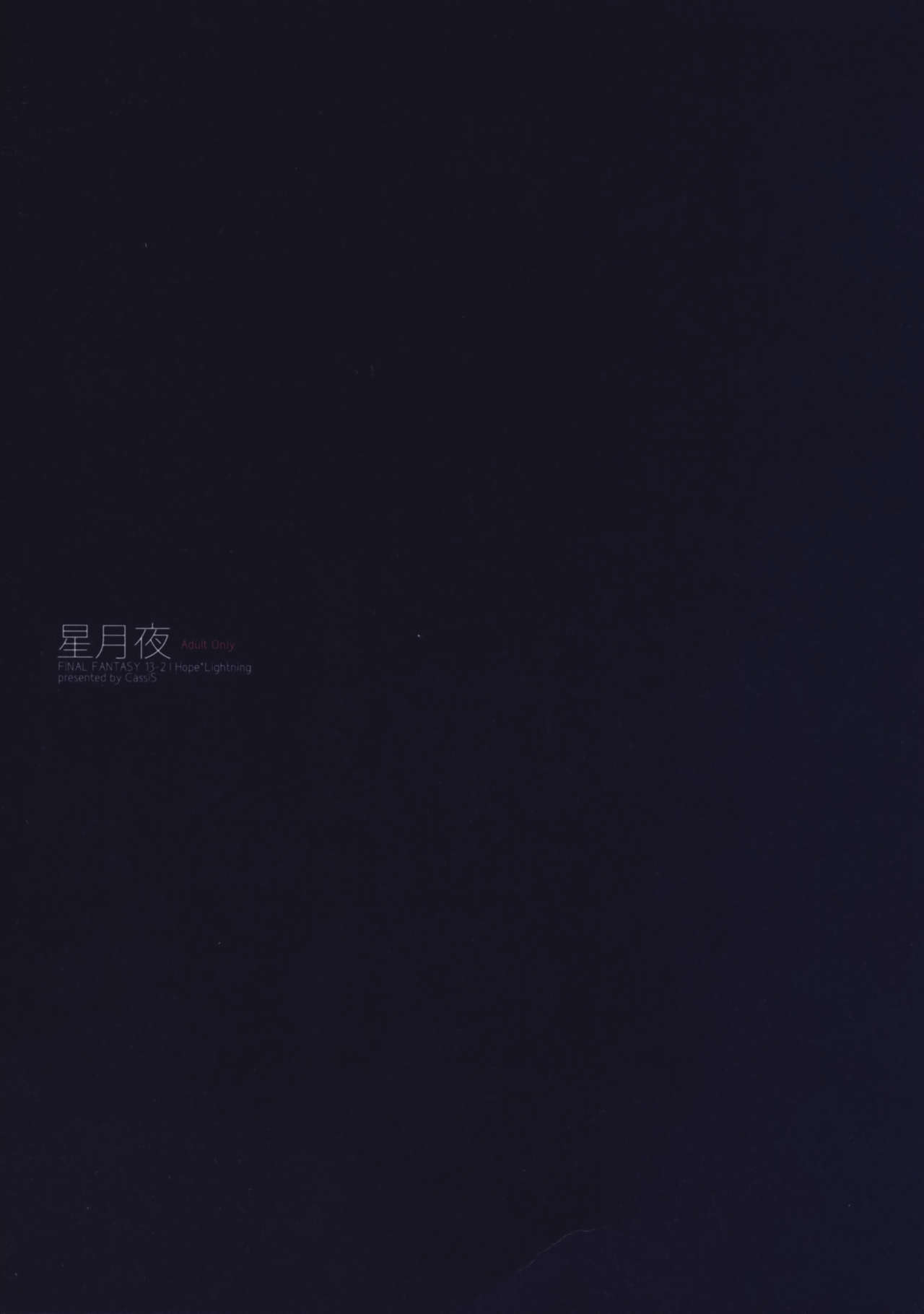(C84) [CassiS (RIOKO)] Hoshizukiyo (FInal Fantasy XIII-2) (C84) [CassiS (りおこ)] 星月夜 (ファイナルファンタジー XIII-2)